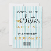 Bent u mijn bruidsmeisje? kaart (Voorkant)
