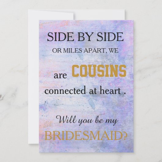 Bent u mijn bruidsmeisje? kaart (Voorkant)