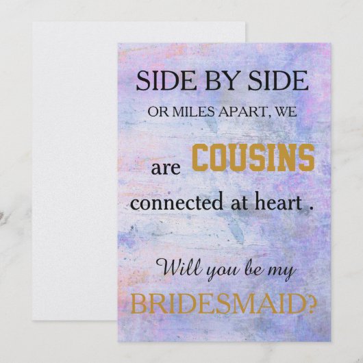 Bent u mijn bruidsmeisje? kaart (Voorkant / Achterkant)