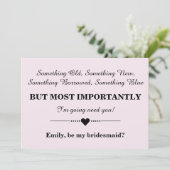 Bent u mijn bruidsmeisje? kaart (Staand voorkant)