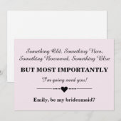 Bent u mijn bruidsmeisje? kaart (Voorkant / Achterkant)