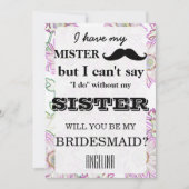 Bent u mijn bruidsmeisje? kaart (Voorkant)