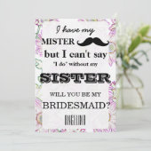 Bent u mijn bruidsmeisje? kaart (Staand voorkant)