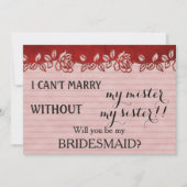Bent u mijn bruidsmeisje? kaart (Voorkant)