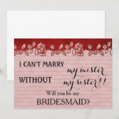 Bent u mijn bruidsmeisje? kaart (Voorkant / Achterkant)