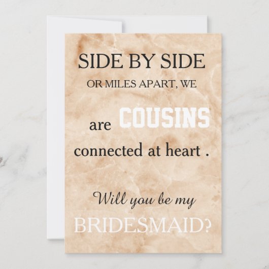 Bent u mijn bruidsmeisje? kaart (Voorkant)