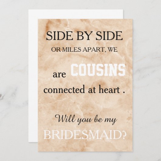 Bent u mijn bruidsmeisje? kaart (Voorkant / Achterkant)