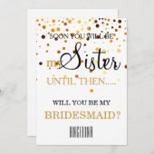 Bent u mijn bruidsmeisje? kaart (Voorkant / Achterkant)