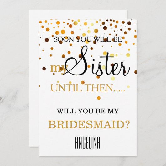 Bent u mijn bruidsmeisje? kaart (Voorkant / Achterkant)