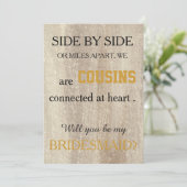 Bent u mijn bruidsmeisje? kaart (Staand voorkant)