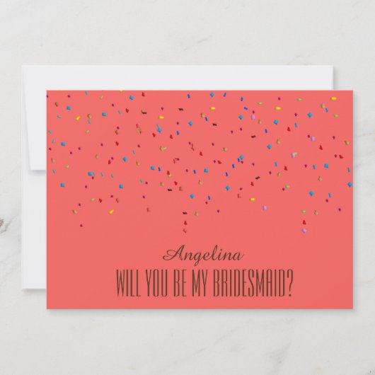 Bent u mijn bruidsmeisje? kaart (Voorkant)