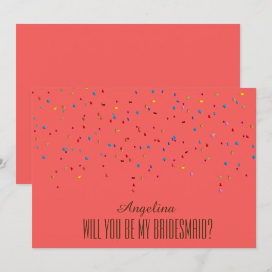 Bent u mijn bruidsmeisje? kaart (Voorkant / Achterkant)
