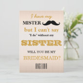 Bent u mijn bruidsmeisje? kaart (Staand voorkant)