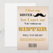 Bent u mijn bruidsmeisje? kaart (Voorkant / Achterkant)