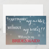 Bent u mijn bruidsmeisje? kaart (Voorkant / Achterkant)