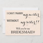 Bent u mijn bruidsmeisje? kaart (Voorkant)