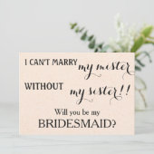 Bent u mijn bruidsmeisje? kaart (Staand voorkant)
