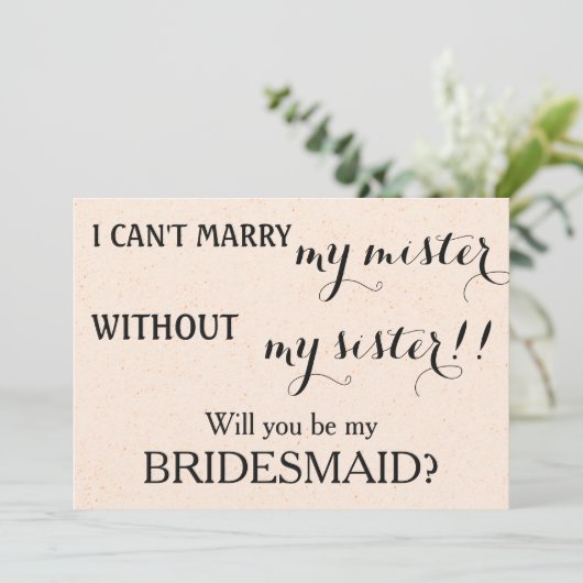 Bent u mijn bruidsmeisje? kaart (Staand voorkant)