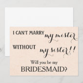 Bent u mijn bruidsmeisje? kaart (Voorkant / Achterkant)