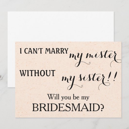 Bent u mijn bruidsmeisje? kaart (Voorkant / Achterkant)