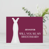 Bent u mijn bruidsmeisje? kaart (Staand voorkant)