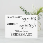 Bent u mijn bruidsmeisje? kaart (Staand voorkant)