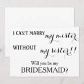 Bent u mijn bruidsmeisje? kaart (Voorkant / Achterkant)