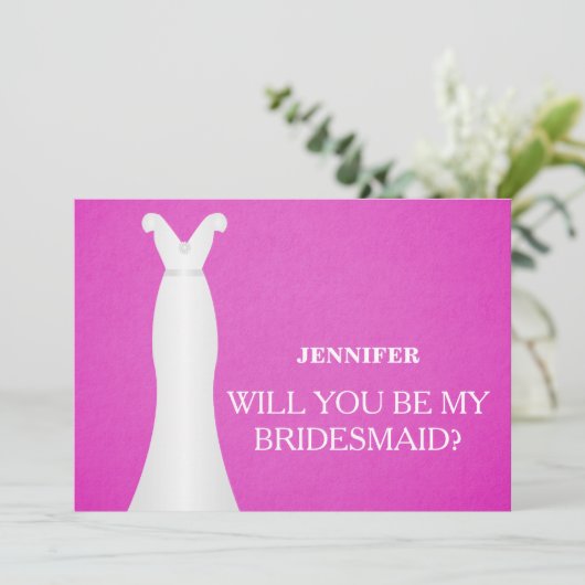 Bent u mijn bruidsmeisje? kaart (Staand voorkant)