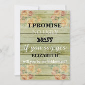 Bent u mijn bruidsmeisje? kaart (Voorkant)