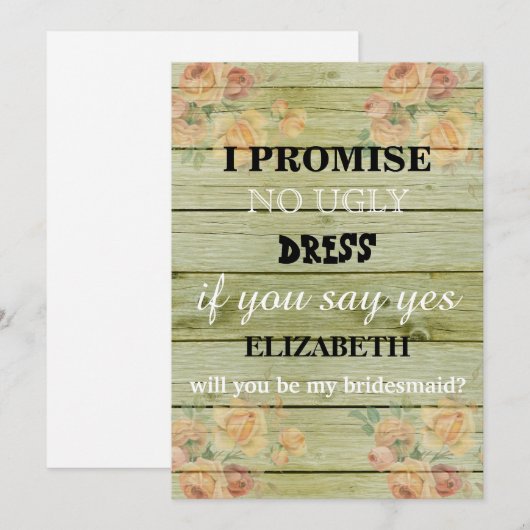 Bent u mijn bruidsmeisje? kaart (Voorkant / Achterkant)