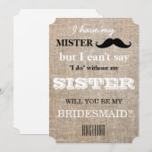 Bent u mijn bruidsmeisje? kaart (Voorkant / Achterkant)