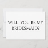 Bent u mijn bruidsmeisje? kaart (Achterkant)