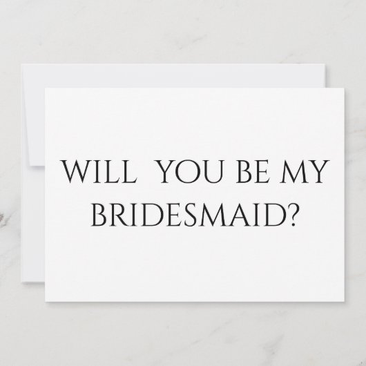 Bent u mijn bruidsmeisje? kaart (Achterkant)