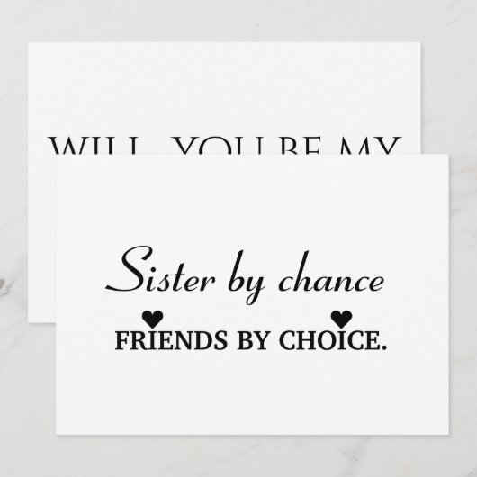 Bent u mijn bruidsmeisje? kaart (Voorkant / Achterkant)