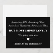 Bent u mijn bruidsmeisje? kaart (Voorkant / Achterkant)