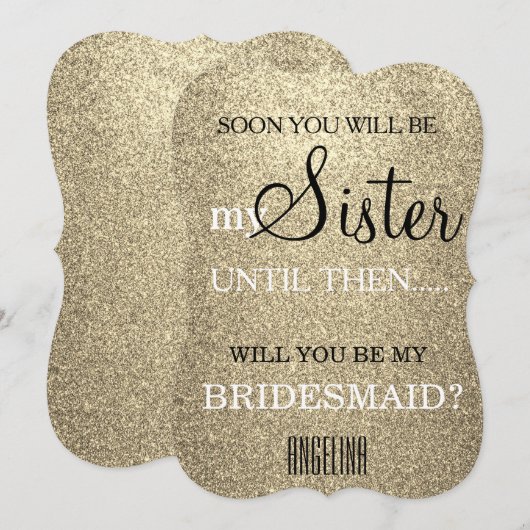 Bent u mijn bruidsmeisje? kaart (Voorkant / Achterkant)