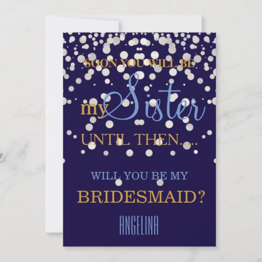 Bent u mijn bruidsmeisje? kaart (Voorkant)