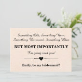 Bent u mijn bruidsmeisje? kaart (Staand voorkant)