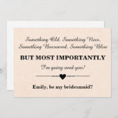 Bent u mijn bruidsmeisje? kaart (Voorkant / Achterkant)