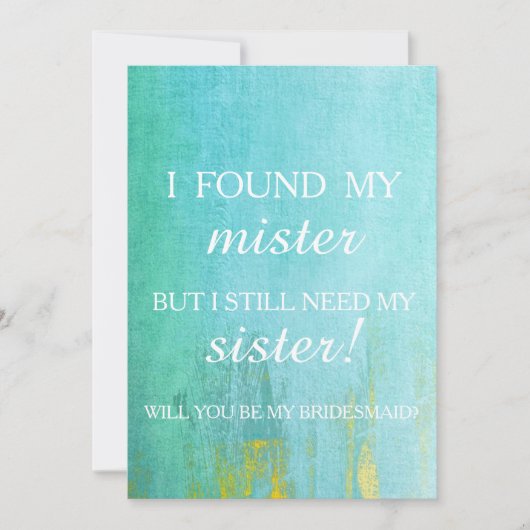 Bent u mijn bruidsmeisje? kaart (Voorkant)
