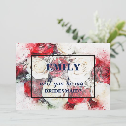 Bent u mijn bruidsmeisje? kaart (Staand voorkant)