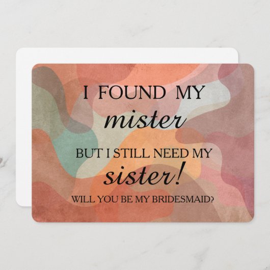 Bent u mijn bruidsmeisje? kaart (Voorkant / Achterkant)