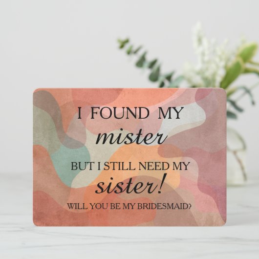 Bent u mijn bruidsmeisje? kaart (Staand voorkant)