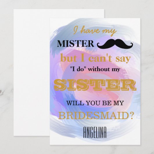 Bent u mijn bruidsmeisje? kaart (Voorkant / Achterkant)