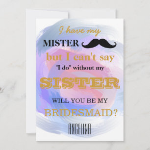 Bent u mijn bruidsmeisje? kaart