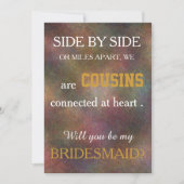 Bent u mijn bruidsmeisje? kaart (Voorkant)