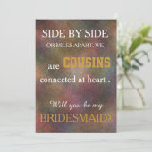 Bent u mijn bruidsmeisje? kaart (Staand voorkant)