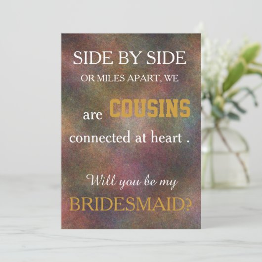 Bent u mijn bruidsmeisje? kaart (Staand voorkant)