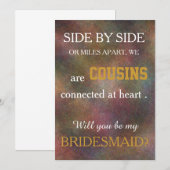 Bent u mijn bruidsmeisje? kaart (Voorkant / Achterkant)
