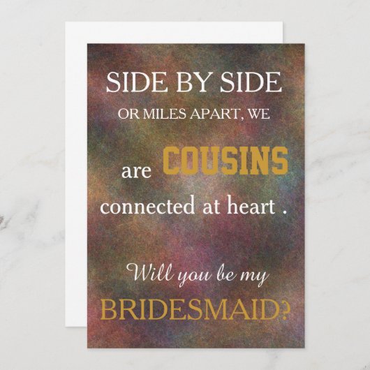 Bent u mijn bruidsmeisje? kaart (Voorkant / Achterkant)